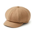 Camel Wool Newsboy Cap — Corrected Brim