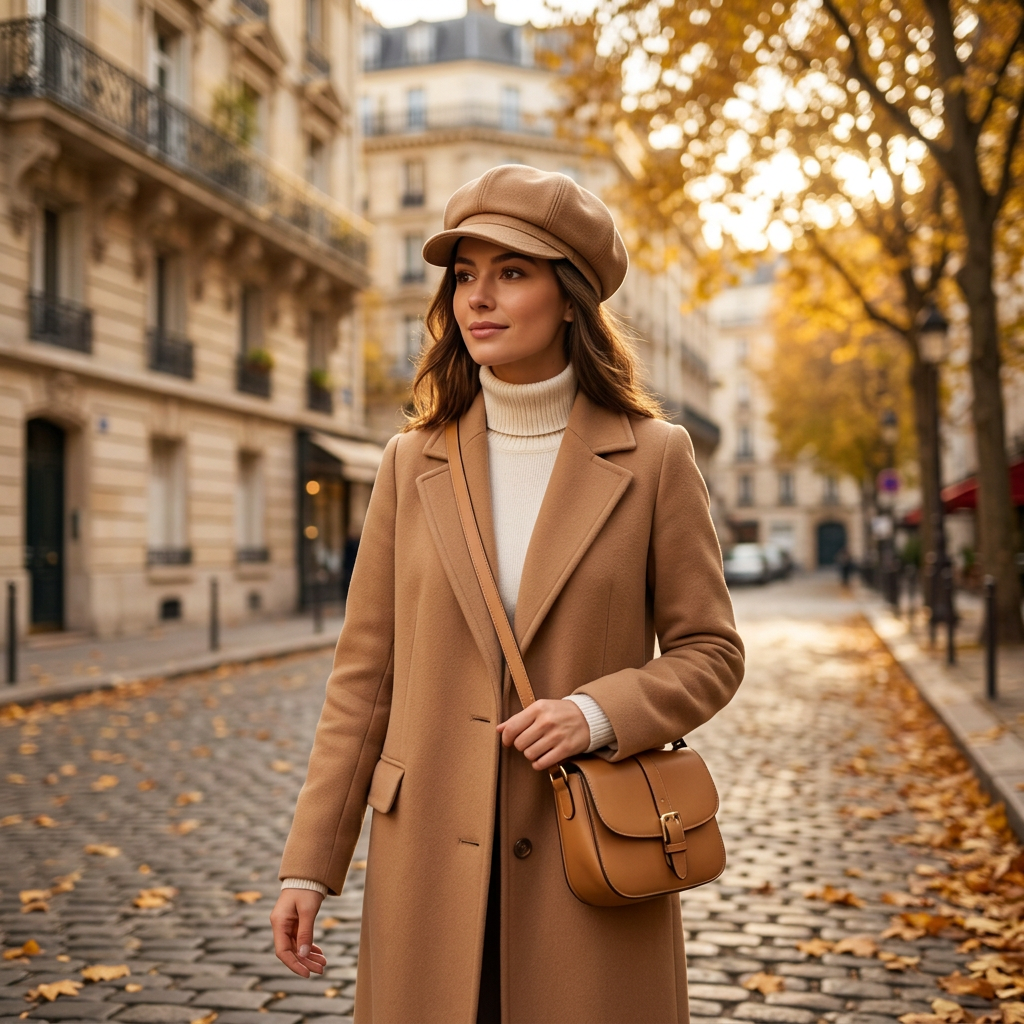 Parisian Autumn Street Lifestyle
